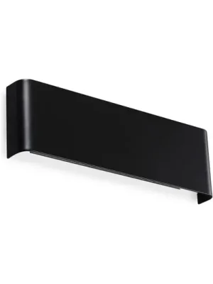 Sleva Nástěnné světlo IDEAL LUX Delta, černé, šířka 30 cm, 3 000 K