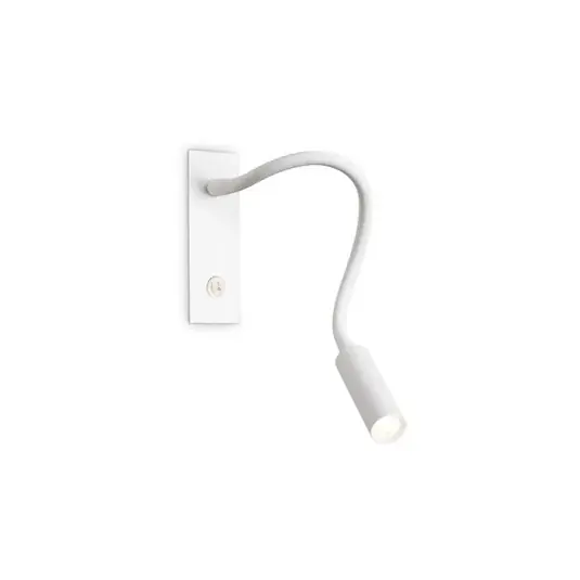 Must-Have Ideal Lux LED nástěnné světlo IO, bílé, flexibilní rameno, vypínač
