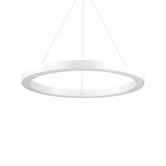 Cenový Hit Ideal Lux LED závěsné světlo Oracle, Ø 70 cm, bílé, 3 000 K