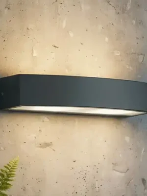 Ideal Lux venkovní nástěnné svítidlo Andromeda, černé, šířka 45 cm Rychlé Dodání