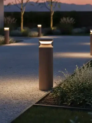Ideal Lux LED podlahová lampa Boeing, kávově hnědá, výška 40 cm Horká Nabídka