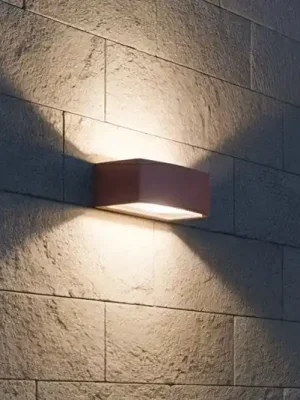 Ihned K Objednání Ideal Lux venkovní nástěnné svítidlo Andromeda káva, šířka 22 cm, hliník