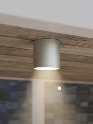 Nízká Cena Ideal Lux stropní světlo Gun, šedá, hliník, IP44, GU10