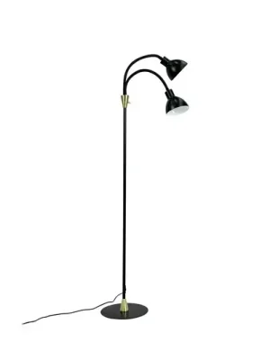 Dyberg Larsen stojací lampa Lilje, černá, výška 135 cm, 2-flg. Cenový Hit