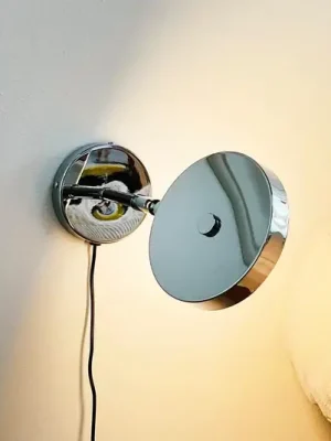 Sleva Dyberg Larsen LED nástěnné světlo Starlight, chrom Ø 14 cm, stmívatelné.