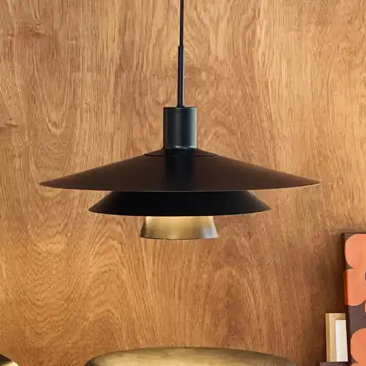 Jen Po Omezenou Doba Závěsné světlo Dyberg Larsen Kay, Ø 50 cm, černé, kov