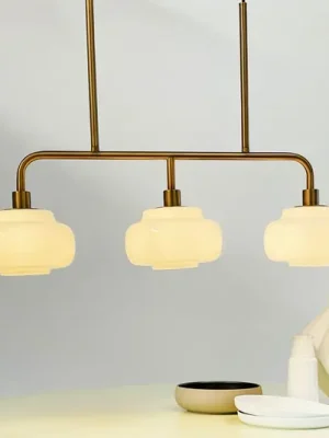 Dokud Zásoby Vydrží Dyberg Larsen závěsné světlo Ossett, bronzová, délka 80 cm