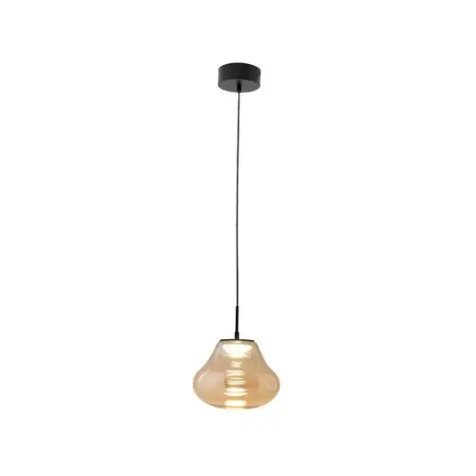 LED závěsné světlo Deva, jantarová, sklo, Ø 25 cm, CCT, stmívatelné Ihned K Objednání