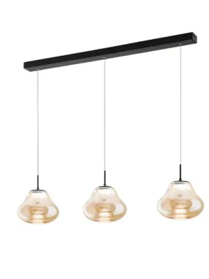 Horká Nabídka LED závěsné světlo Deva, 3-ramenné, 115 cm, jantarová, CCT, stmívatelné