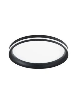 Cenová Bomba LED stropní svítidlo Isy, černé, Ø 35 cm, kov, CCT, stmívatelné