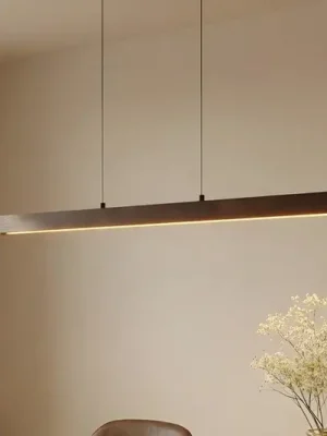 Oblíbený Lucande LED závěsné světlo Nihalo, ořech, 122 cm, stmívatelné, CCT