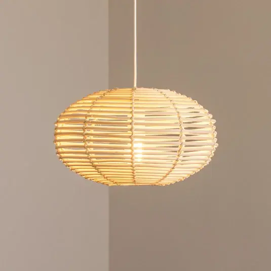 Omezená Nabídka Závěsné světlo RATTAN, Ø 40 cm, přírodní hnědá, ratan, E27