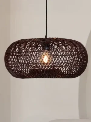 GOOD & MOJO závěsné světlo Arizona, červené, Ø 50 cm, bambus, E27 Poslední Šance