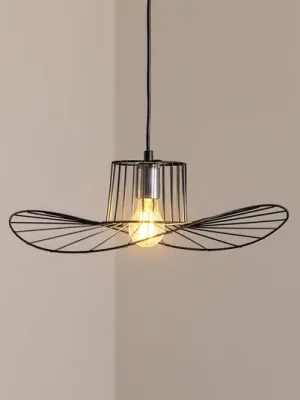 Sleva Závěsné světlo Tel, černé, Ø 50 cm, kov