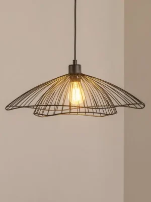 Oblíbený Závěsné světlo Tel, černé, kov, Ø 50 cm, kov