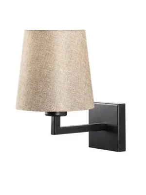 Nástěnné světlo Profil, černá/krémová, kov/látka, výška 30 cm Tovární Cena