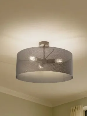 Stropní světlo Zofia, kávově hnědá, kov, Ø 50 cm, 3-bodové, E27 Časově Omezené