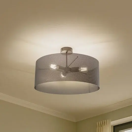 Stropní světlo Zofia, kávově hnědá, kov, Ø 50 cm, 3-bodové, E27 Časově Omezené