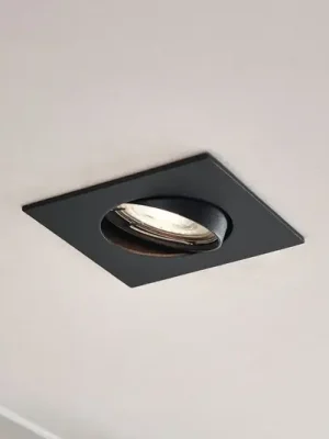 PRIOS vestavné svítidlo Fibur, černé, 9 cm, GU10 Poslední Šance