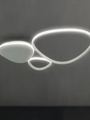 LED stropní svítidlo Helix, stříbrné, délka 62 cm, kov Omezená Nabídka