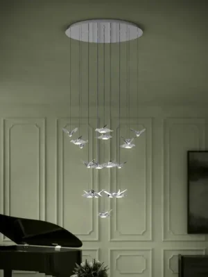 EGLO Stars of Light LED závěsné svítidlo Paratebueno chrom kulaté 17-fl. Omezená Nabídka