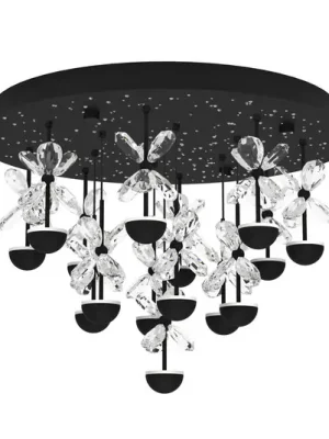 EGLO Stars of Light LED stropní svítidlo Pianopoli černé Ø 50 cm Akce