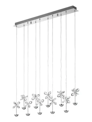 Nakupujte Hned EGLO Stars of Light LED závěsné svítidlo Pianopoli, chrom, délka 87 cm