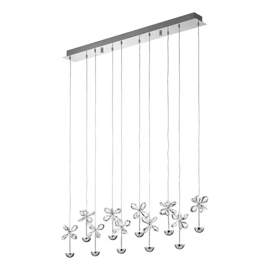 Nakupujte Hned EGLO Stars of Light LED závěsné svítidlo Pianopoli, chrom, délka 87 cm