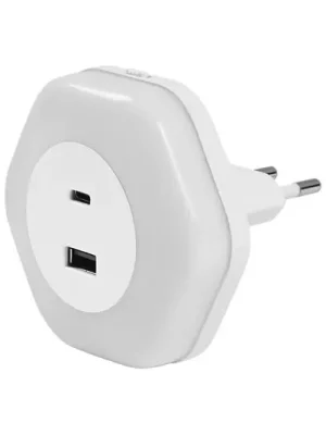 Speciální Cena OSRAM LED noční světlo do zásuvky LUNETTA HEXAGON, senzor, USB