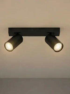 Autentický OSRAM stropní bodové světlo OCTAGON černý 2-flg. GU10-LED stmívatelné 927