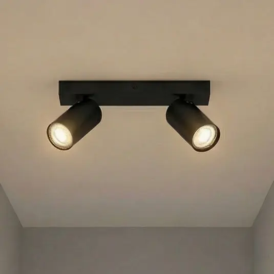 Autentický OSRAM stropní bodové světlo OCTAGON černý 2-flg. GU10-LED stmívatelné 927