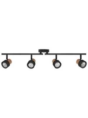 Ověřený OSRAM stropní bodové světlo CORK, černé, 4 stmívatelné bodovky GU10-LED 927