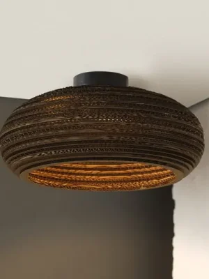 Stropní světlo OSRAM DROP, hnědé, Ø 40 cm, vlnitá lepenka, E27 Přímo Od Výrobce