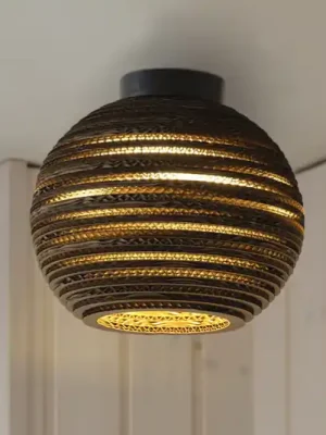 Výhodná Nabídka Stropní světlo OSRAM BALL, hnědé, Ø 26 cm, vlnitá lepenka, E27