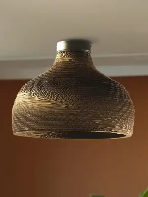 Finální Výprodej Stropní světlo OSRAM HAT, hnědé, Ø 36 cm, vlnitá lepenka, E27