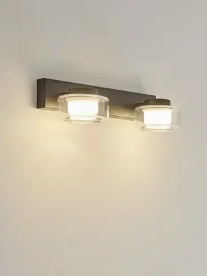 Časově Omezené OSRAM LED nástěnné světlo ORBIS FLAME, černé, 2 svítidla, CCT IP44