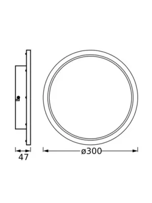 Tovární Cena OSRAM LED stropní svítidlo BATHROOM, černé, Ø 30 cm, IP44 CCT
