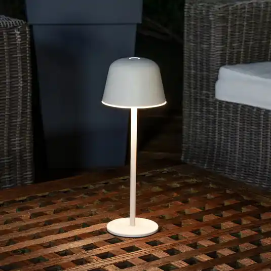 Kup Teď OSRAM LED stolní lampa na baterie ENDURA STYLE, béžová 30 cm IP44 CCT