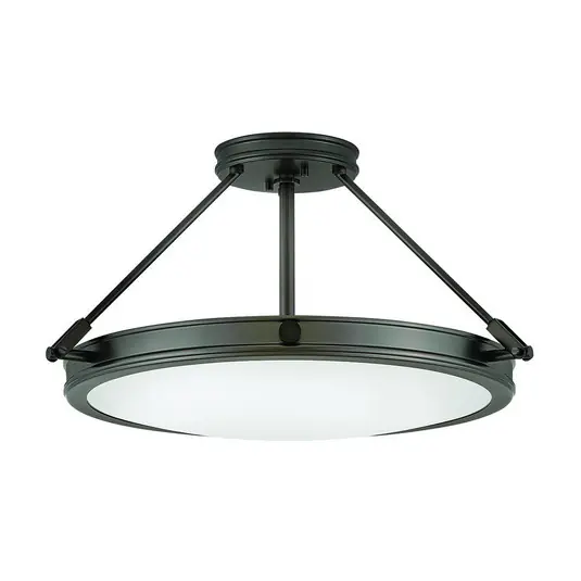 Stropní světlo Collier, černé, Ø 41,7 cm, ocel, sklo, E14 Akce
