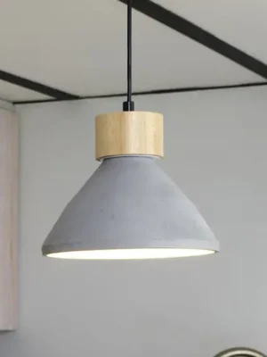 Závěsné světlo OSRAM CONCRETE WOOD, šedá, Ø 22 cm, beton, E27 Výprodej
