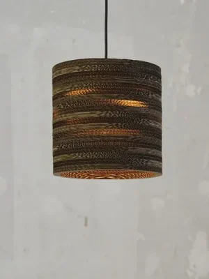 Top Prodej Závěsné světlo OSRAM CYLINDER, 1 žárovka, hnědá, Ø 25 cm, vlnité lepenky