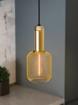 Bezpečná Platba Závěsné světlo OSRAM VINTAGE 1906 ROUND, zlaté, kov, Ø 10 cm