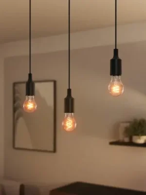 Závěsné světlo OSRAM VINTAGE 1906 BELL černá plast Ø 9 cm Výprodej