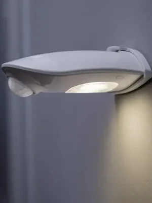 Levný OSRAM LED venkovní nástěnné svítidlo DOORLED DOWN stříbrná senzor baterie