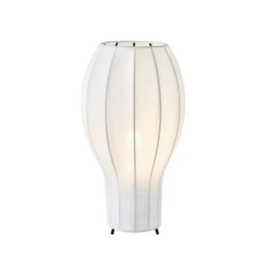 Stolní lampa Hikari, Ø 22 cm, bílá/černá, látka/kov Dokud Zásoby Vydrží