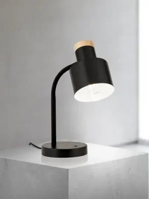 Aktuální Stolní lampa Gili, černá matná, ocel, výška 35 cm, E27