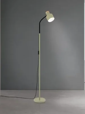 Nízká Cena Stojací lampa Gili, ocel, světle zelená, výška 150 cm, E27