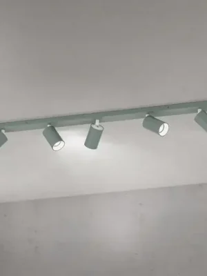 Tovární Cena Stropní bodové světlo Sean, světle zelené, 5 žárovek, hliník, GU10
