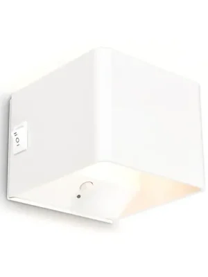 Akce LED nástěnné světlo Barro, bílé, šířka 8 cm, kov, senzor