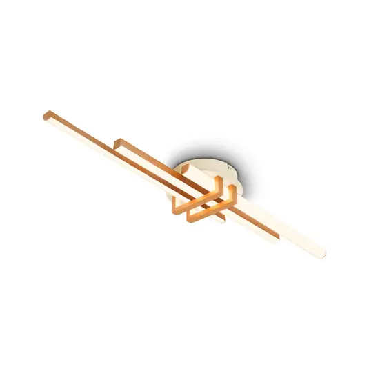 Vysoce Kvalitní LED stropní svítidlo Tinka, světle šedá/hnědá, délka 78 cm